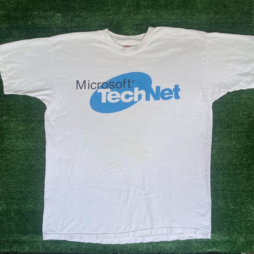 Vintage 90s Microsoft TechNet Shirt Retro Computer Logo Tee